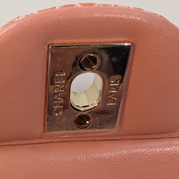 Chanel Salmon Pink Mini Rectangular Classic Flap Bag in Exotic Leather - Picture 11 of 16